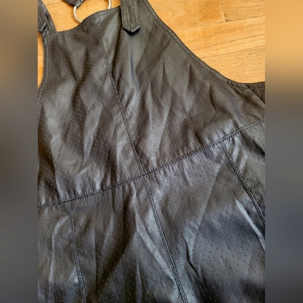 TOWNSEN, Rookie‎ Overalls in Abyss, Black Perforated Vegan Leather, Size XS - Picture 6 of 8